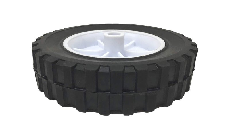UI PRO TOOLS 2 Pack - 6" x 1.5" Solid Rubber Flat Free Tire Hand Truck Plastic Wheel - â€“ 1/2" Axle Hole - 70 lbs Capacity - Image 4